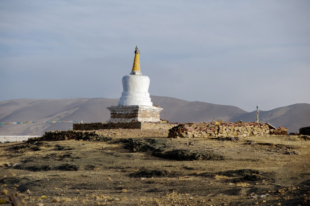 佛教建筑。西藏,喜马拉雅山脉。图片下载