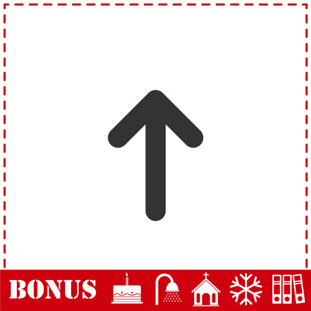 箭头向上图标平坦图片下载