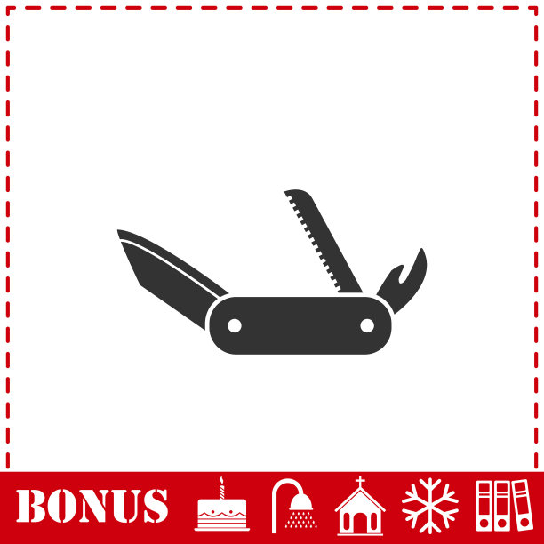 多刃刀具图标平图片下载