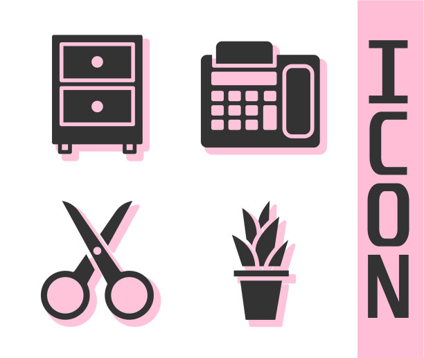 用文件剪刀在花盆抽屉里放植物图片下载