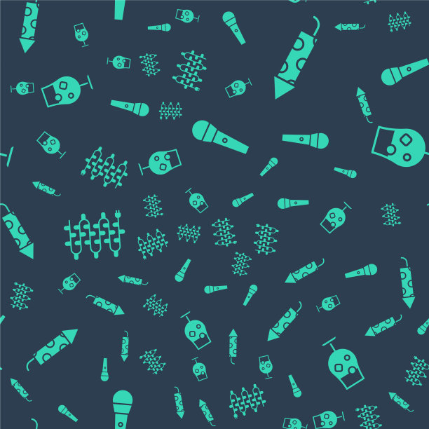 设卡拉ok麦克风烟花火箭圣诞图片下载