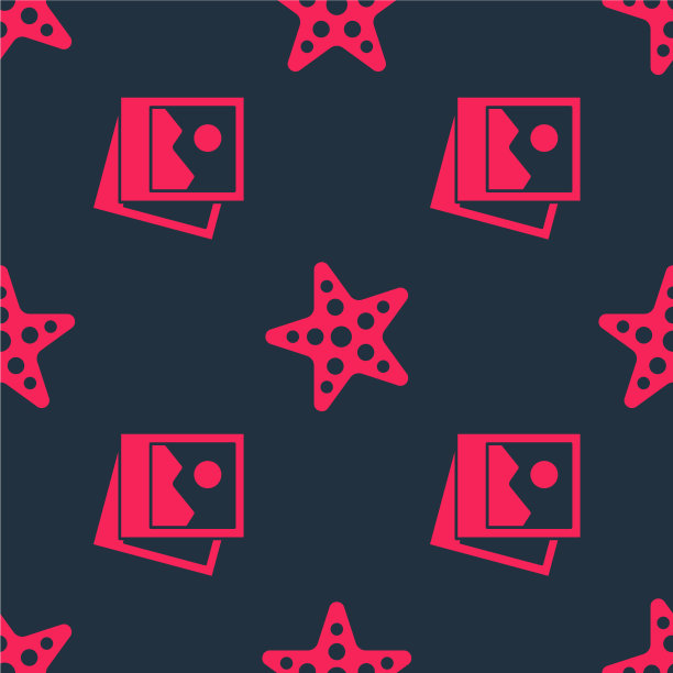 设置照片和海星在无缝模式图片下载