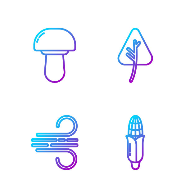 设置线玉米风蘑菇和叶或叶图片下载