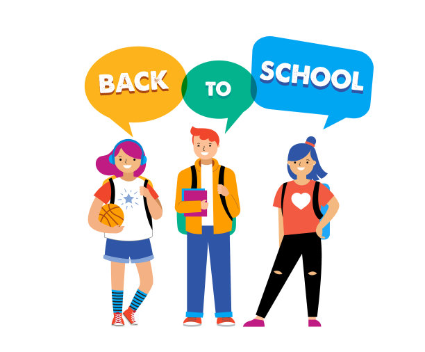 回归校园背景多元化理念图片下载