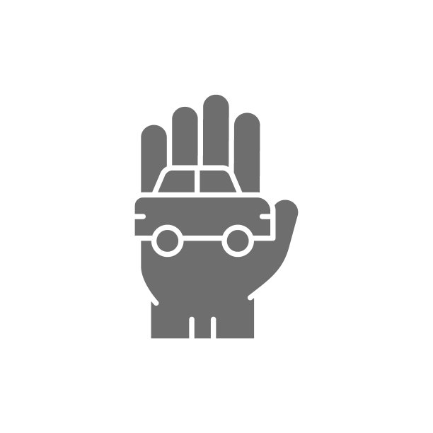 汽车在手，手动清洗汽车灰色图标。图片下载