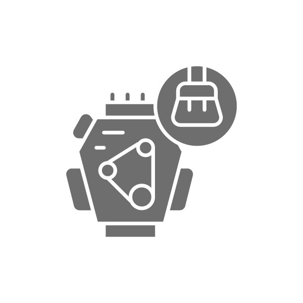 汽车电机清洗灰色图标。在白色背景上隔离图片下载