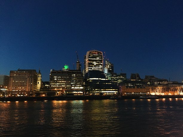 夜晚的伦敦桥河图片下载