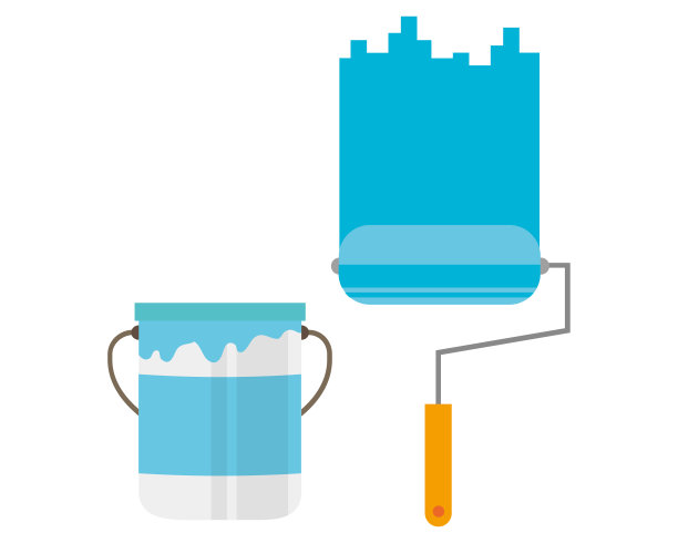 矢量插图的油漆和画笔。图片下载