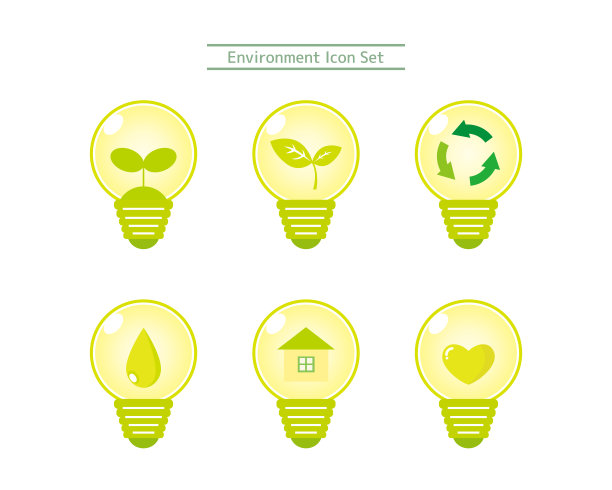 环境矢量插图集。生态。图标图片下载