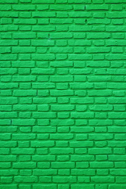 垂直照片生动的绿色老砖墙的背景和墙纸图片下载