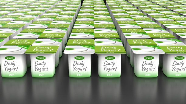 酸奶4黑色背景多中心3d渲染图片下载