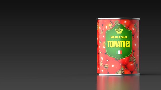 番茄可以黑色背景一个右前方3d渲染图片下载