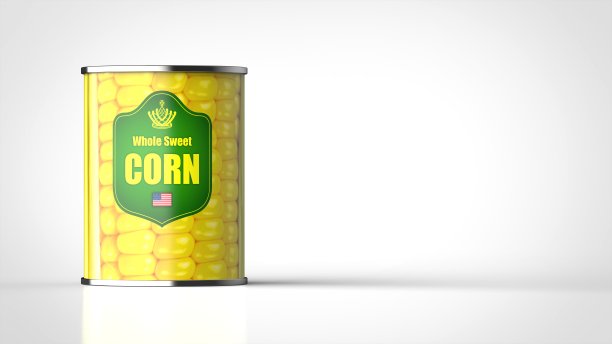 玉米可以白背景一左前3d渲染图片下载