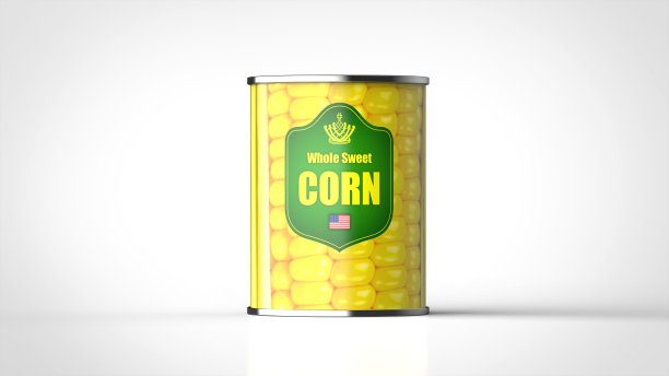 玉米可以白背景一个中心前置3d渲染图片下载