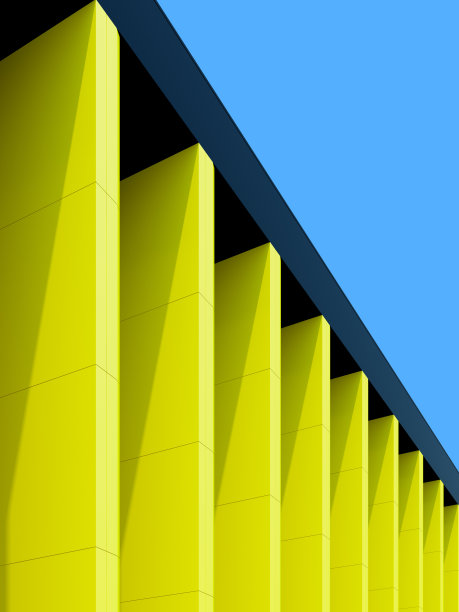 现代建筑的特写，建筑细节，最小的建筑。3 d渲染。图片下载