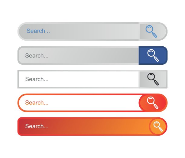 搜索栏和放大镜图标设计图片下载