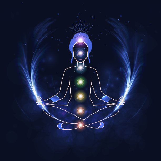 气场和脉轮，冥想。图片下载