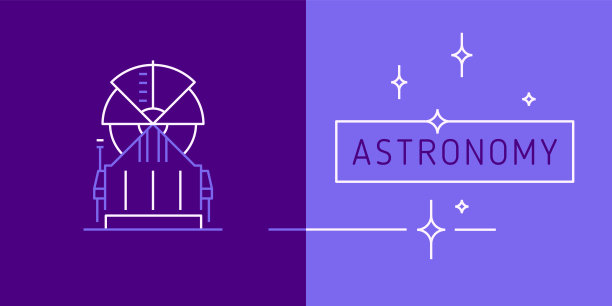 矢量线形图标天文台。图片下载