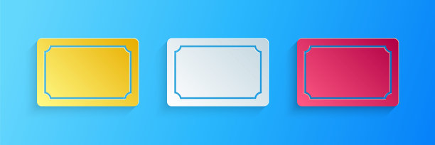 剪纸门垫图标孤立在蓝色背景。欢迎的迹象。纸艺术风格。向量图片下载