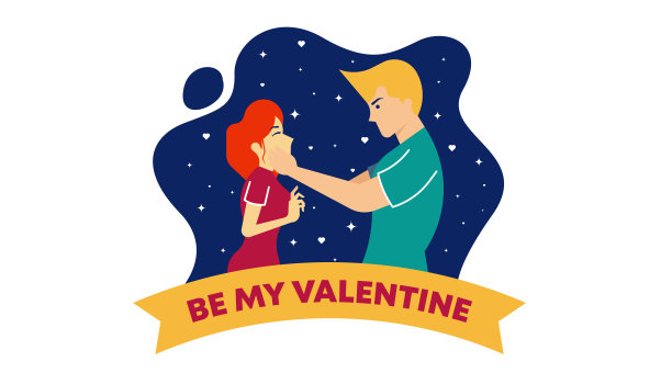 平面插图是我的情人矢量。图片下载