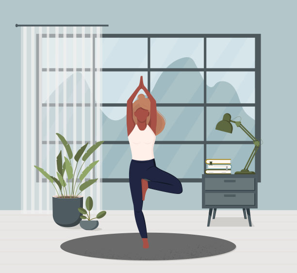 家瑜伽。冥想。体育图片下载