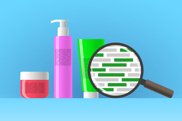 使用放大镜检查化妆品或护理产品的成分图片下载