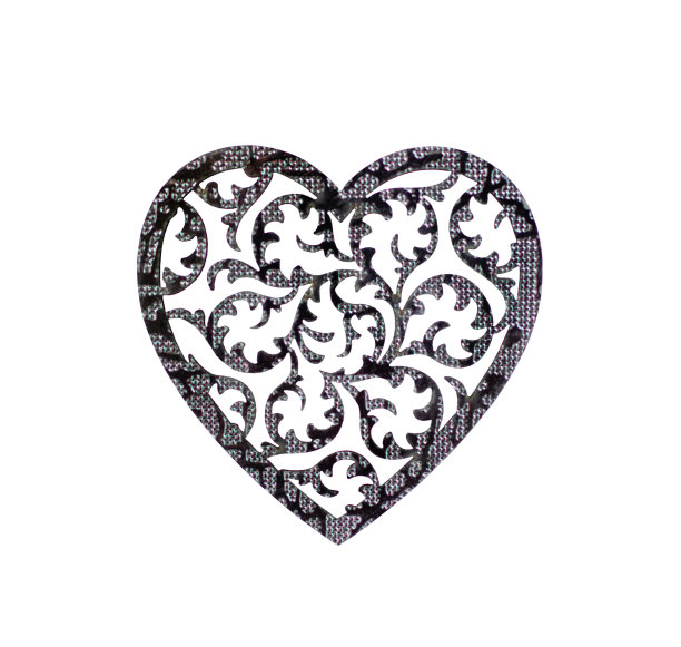 雕刻木心孤立在白色的背景图片下载