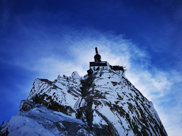 夏蒙尼勃朗峰正午针图片下载