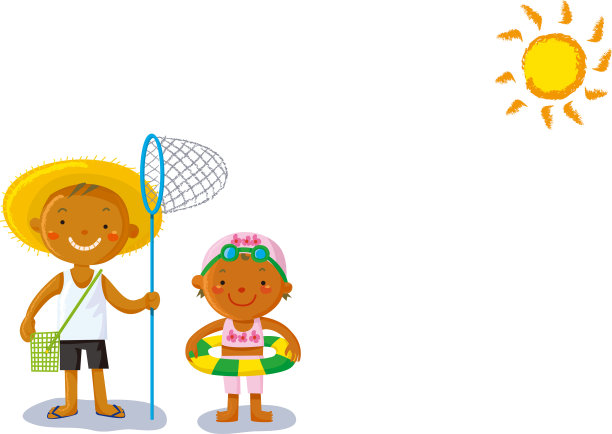 夏天的孩子因为收集昆虫和在水里玩耍而晒得黝黑图片下载