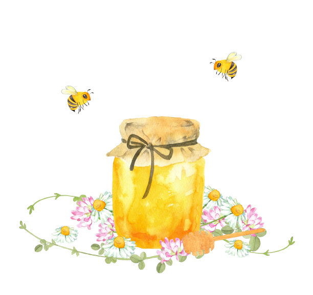 蜂蜜和蜜蜂与花图片下载
