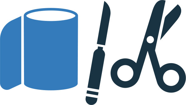 医用刀剪刀绷带图标图片下载