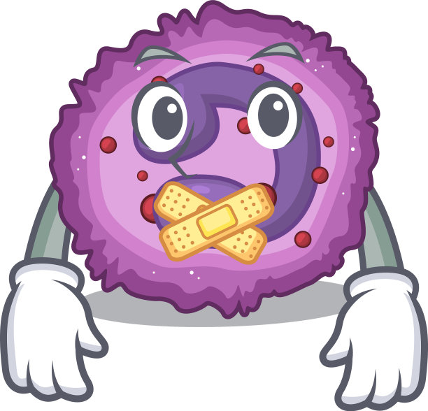 一个无声的手势，嗜酸性细胞的吉祥物图片下载