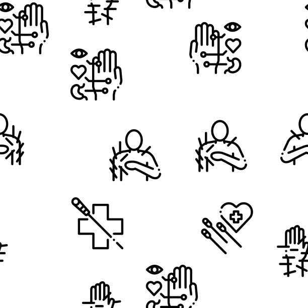 针灸疗法无缝模式图片下载