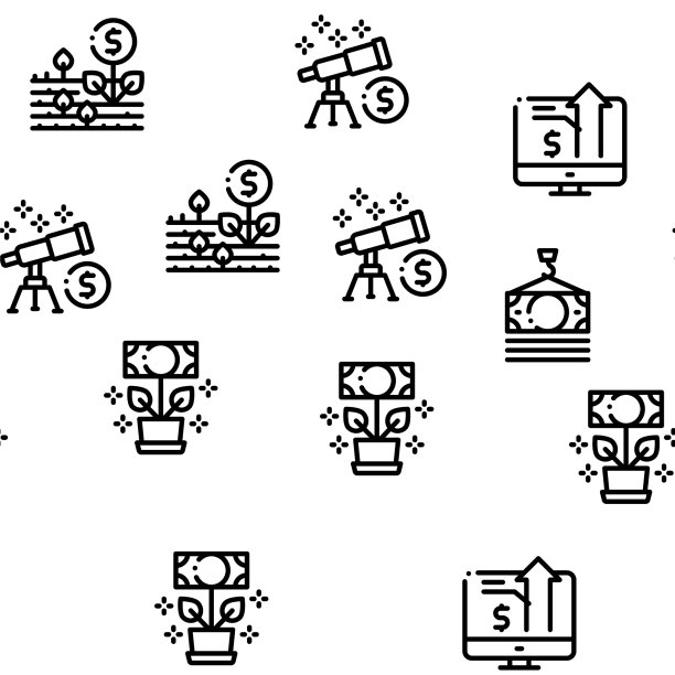 业务增长和管理图标集图片下载
