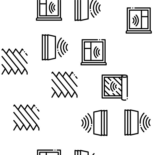 隔音建筑材料图标集图片下载