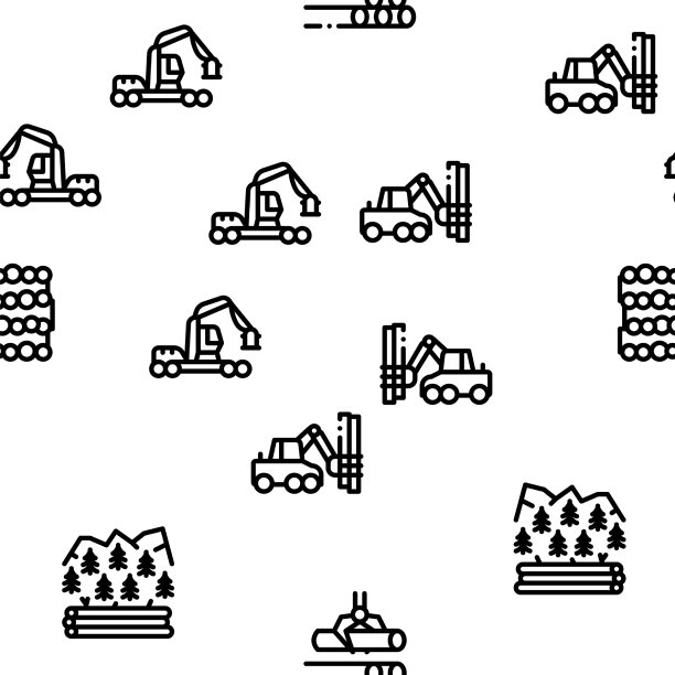 原木行业无缝模式图片下载