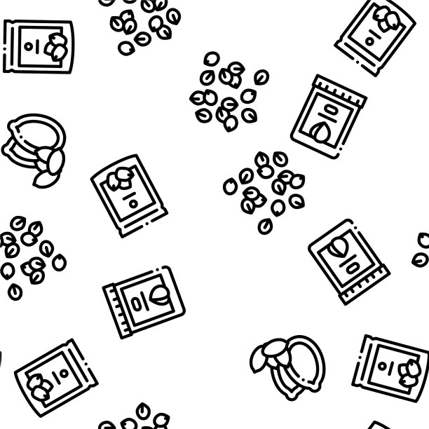 坚果食品不同的无缝模式图片下载