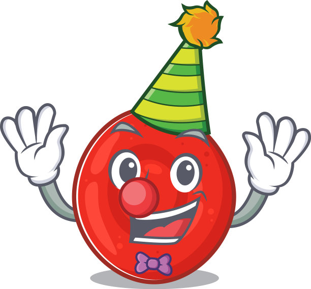 滑稽小丑红细胞卡通人物图片下载