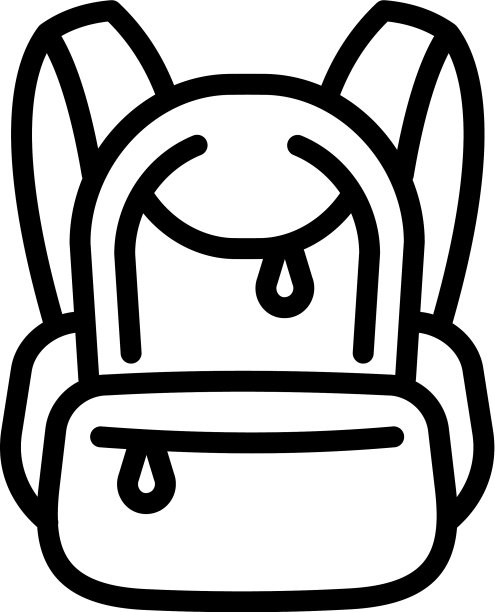 背包图标轮廓风格图片下载