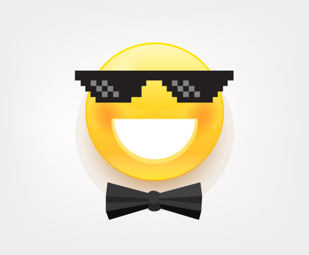 笑的脸孤立在白色的背景图片下载