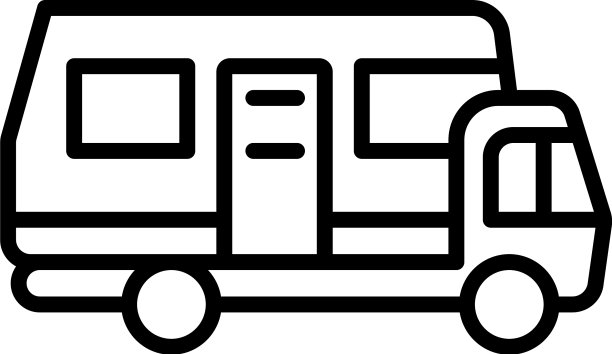 汽车家用巴士图标轮廓风格图片下载