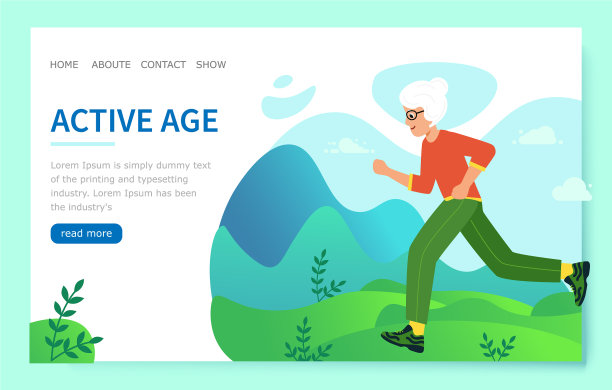 设计网站的活跃年龄是老年妇女图片下载