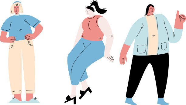 让年轻微笑的超重妇女享受图片下载