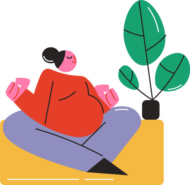 坐在沙发上沉思放松的孕妇图片下载