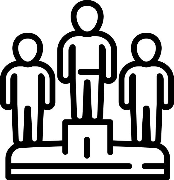 领奖台图标轮廓风格图片下载