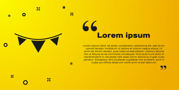 黑色狂欢节花环与旗帜图标孤立图片下载