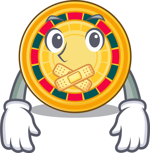 一个沉默的手势轮盘赌吉祥物卡通图片下载