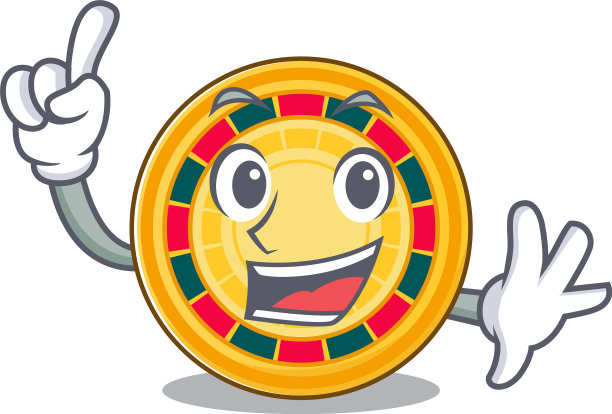 一个手指轮盘的吉祥物卡通人物图片下载