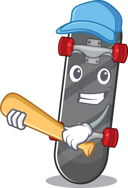 运动滑板卡通人物设计图片下载