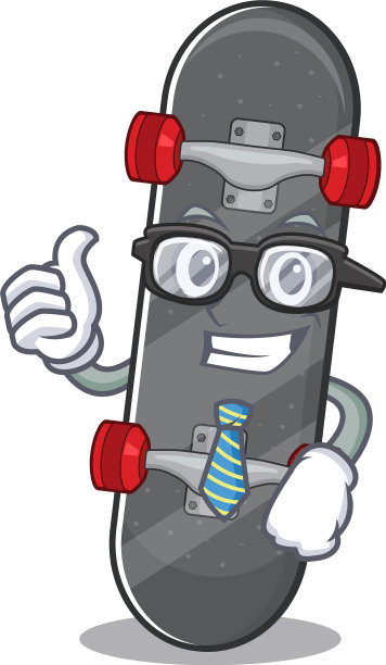 卡通人物商人滑板图片下载